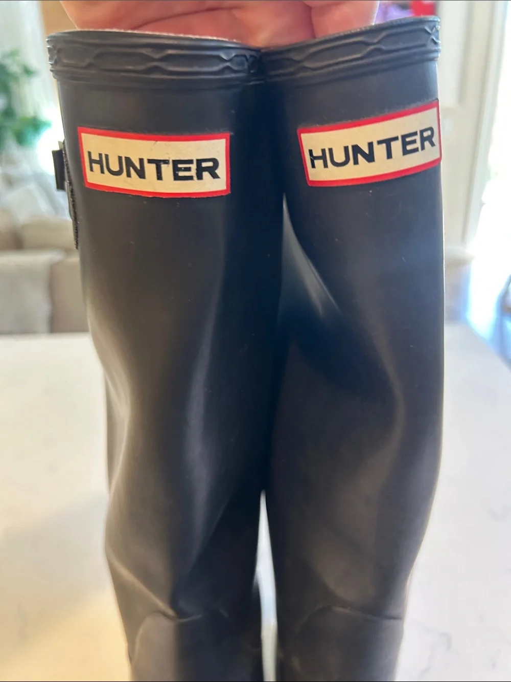 Hunter Original Tall Rain Boots Black Women’s US 7 Waterproof Size 38